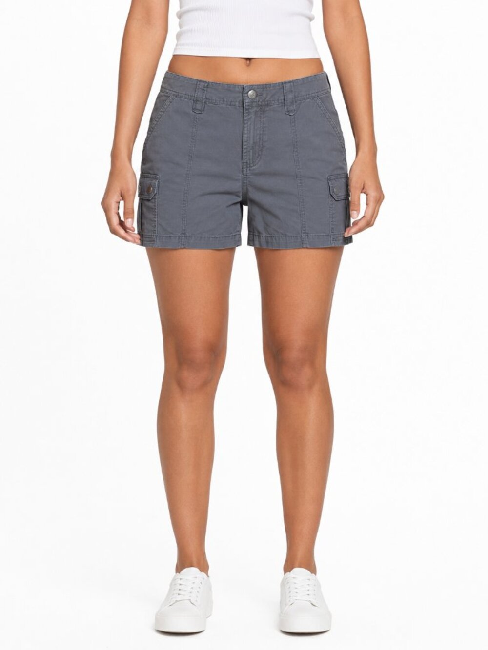 Eddie Bauer 100%Cotton Ripstop Cargo Hiking Shorts Utility Pockets Gray | 8